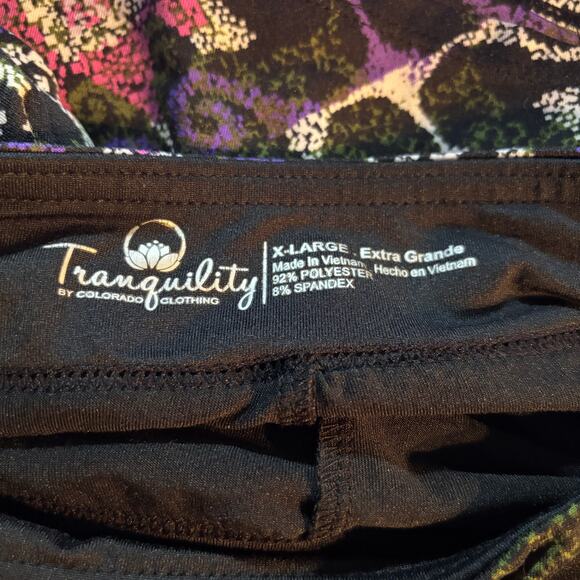 Tranquility Skort XL Black Print Pull On Shorts Lined Stretch Colorado Clothing - Picture 2 of 7